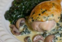 Creamy Mushroom and Spinach Stuffed Chicken
