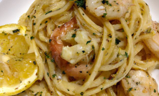 Lemon Butter Garlic Shrimp Pasta