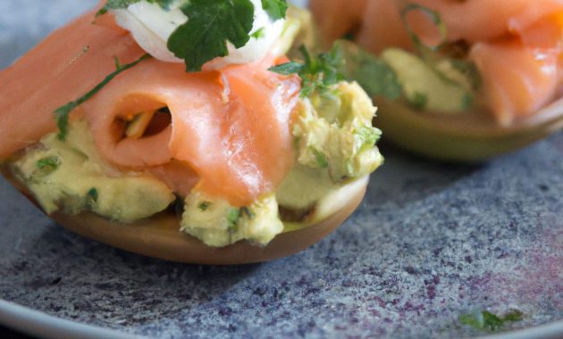 Smoked Salmon and Avocado Eggs Royale