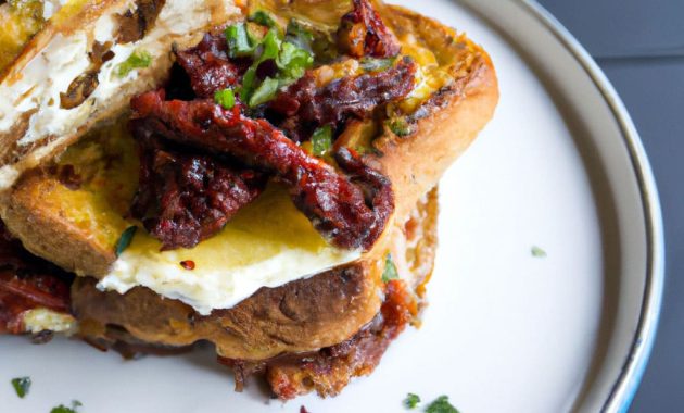 Sun-Dried Tomato and Feta Stuffed French Toast